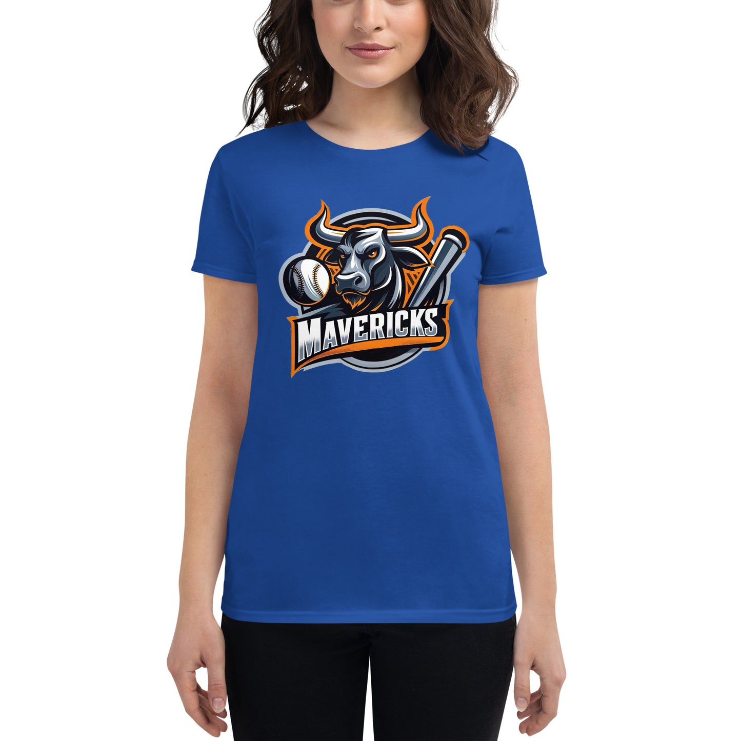 Women's Mavericks Baseball Logo short sleeve t-shirt