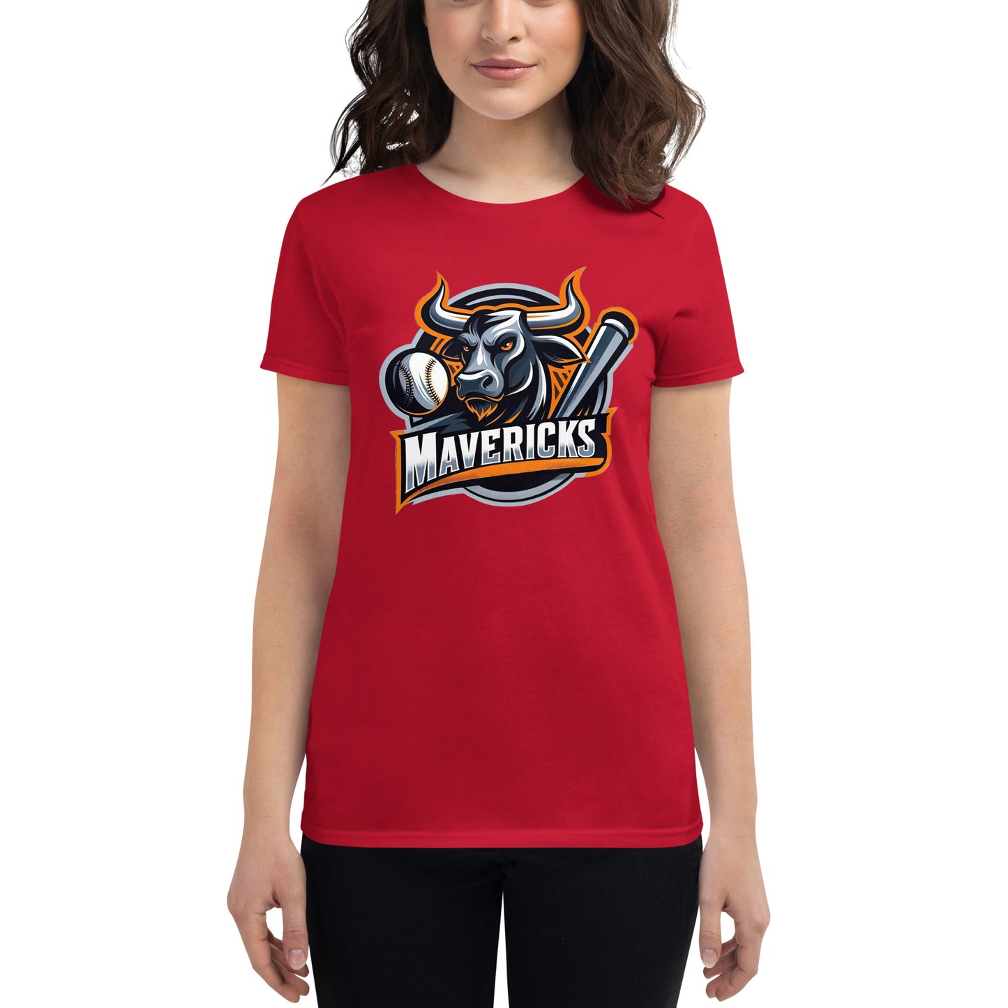 Women's Mavericks Baseball Logo short sleeve t-shirt