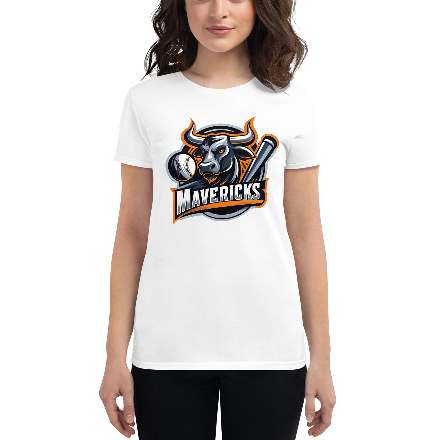 Women's Mavericks Baseball Logo short sleeve t-shirt
