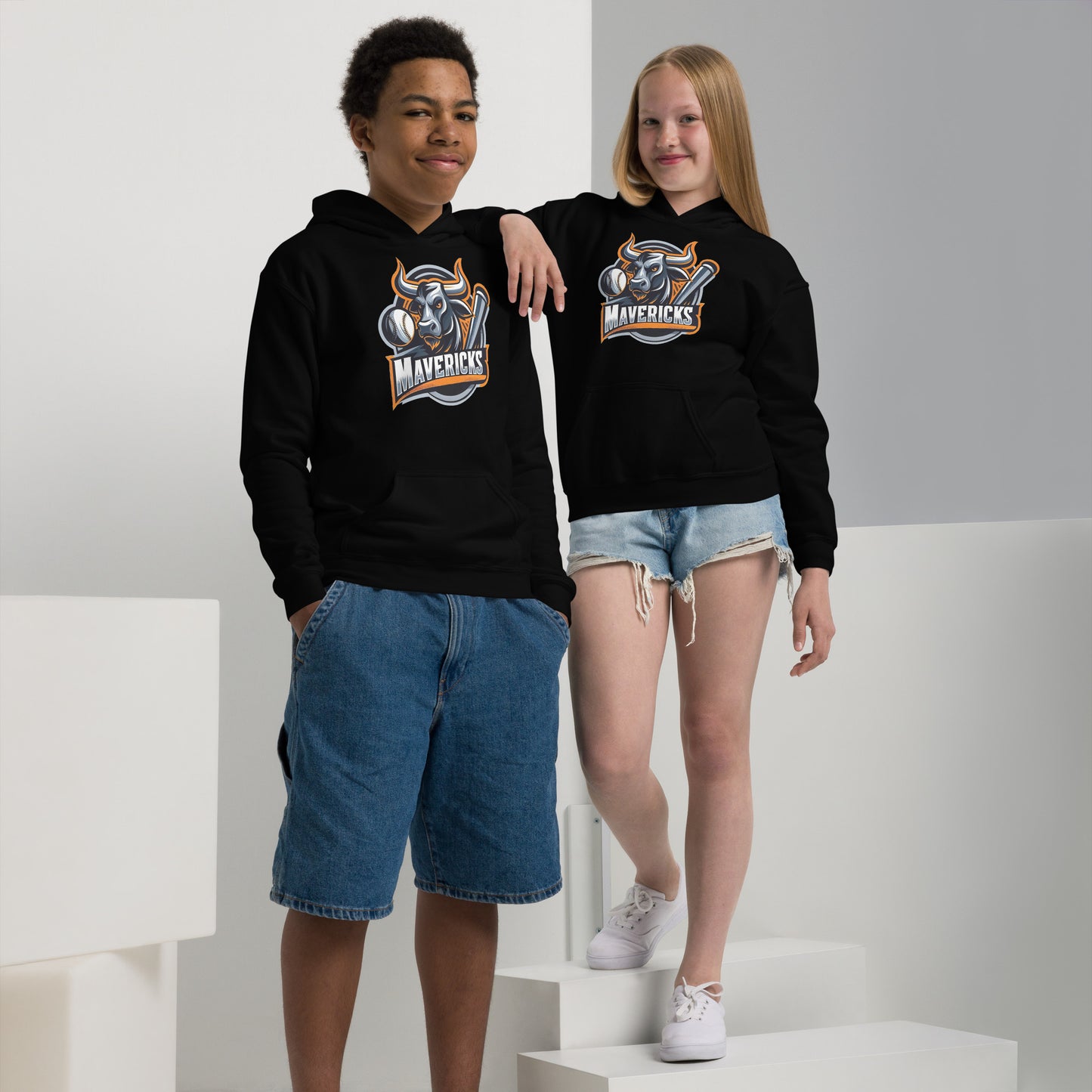 Maverick Baseball Logo Youth heavy blend hoodie