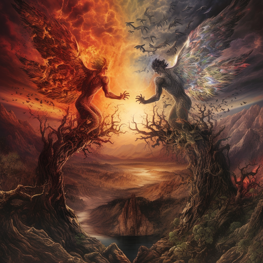Angels & Demons Metal prints