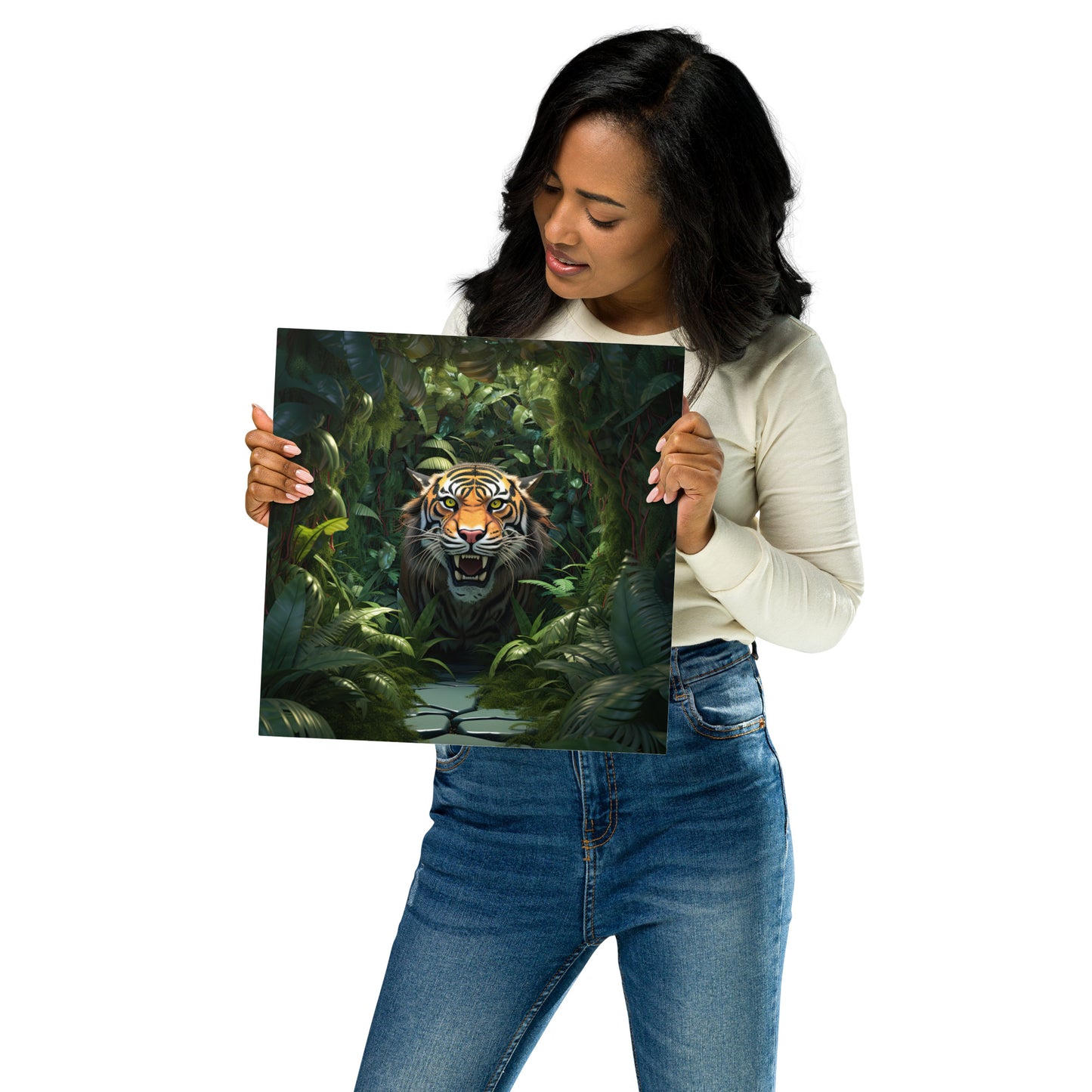 Jungle Tiger Metal prints