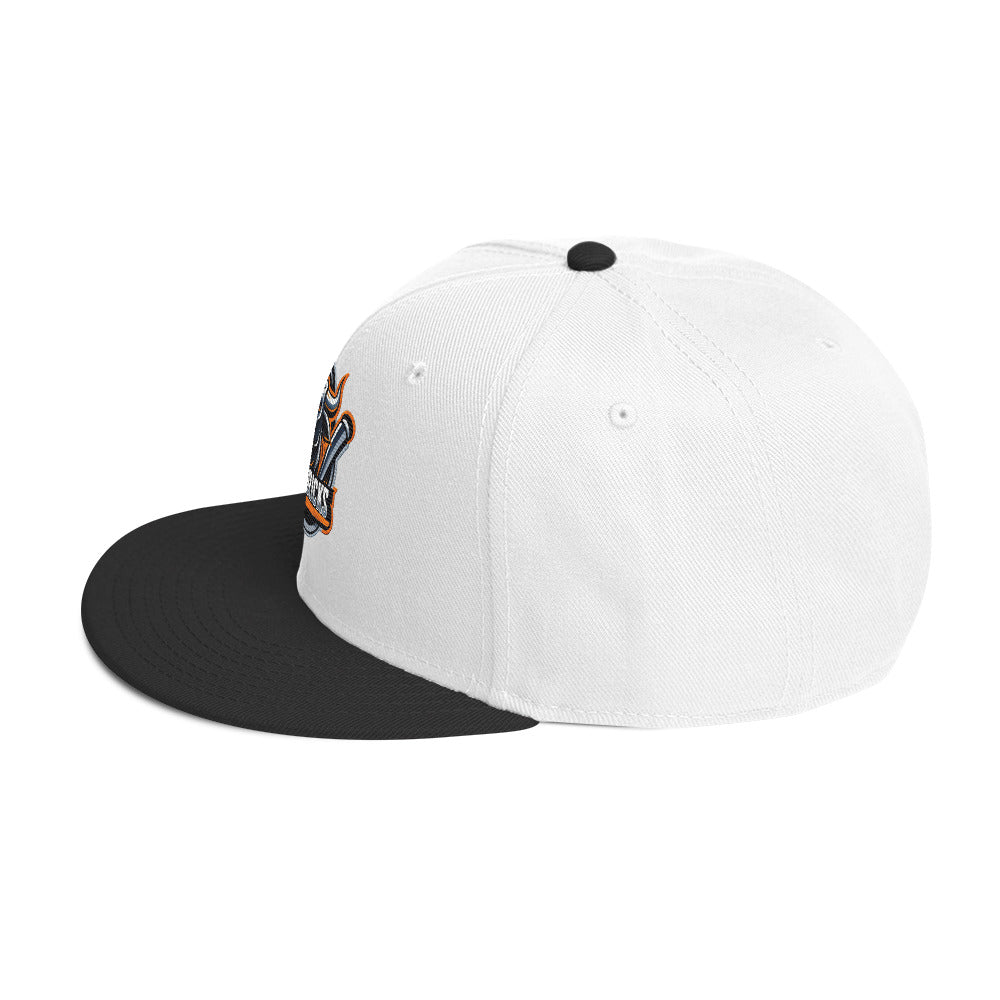 Maverick Baseball Logo Flat Brim Snapback Hat