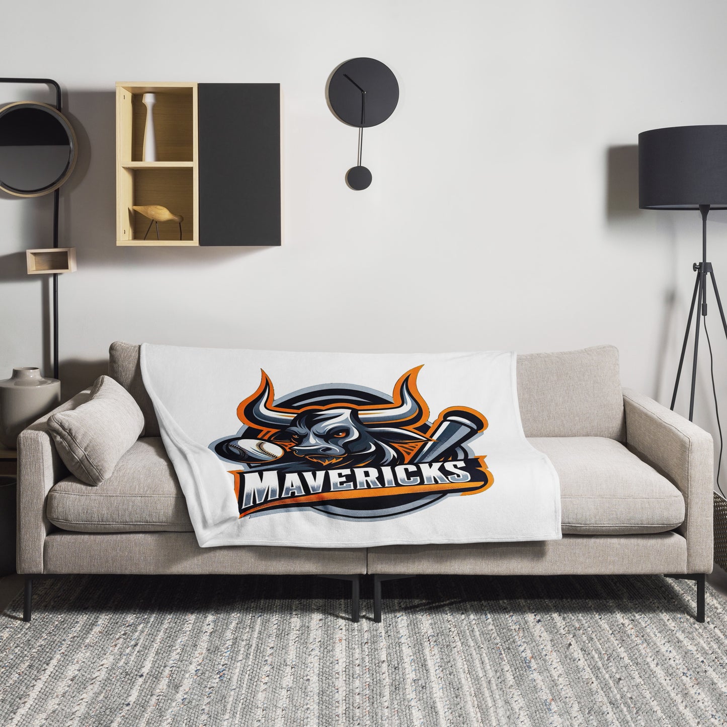 Mavericks Logo Custom Throw Blanket