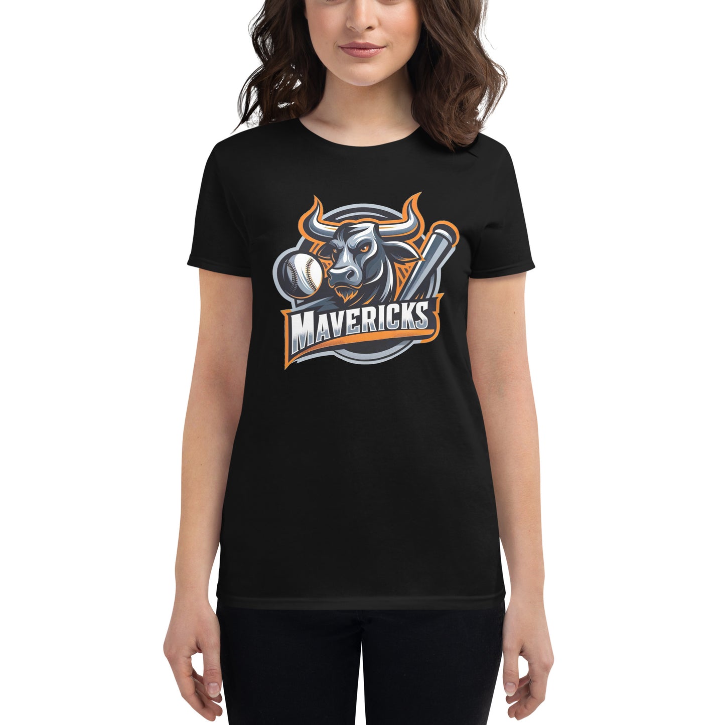 Women's Mavericks Baseball Logo short sleeve t-shirt